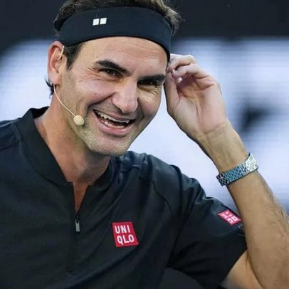 Roger Federer realiza jogo de exibição no US Open em Nova Iorque