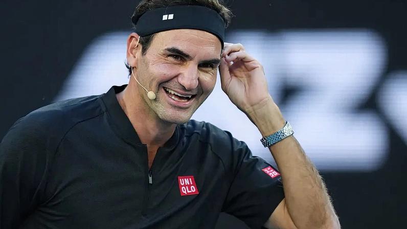 Roger Federer realiza jogo de exibição no US Open em Nova Iorque