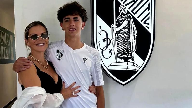Katia Aveiro com o filho, Dinis Pereira