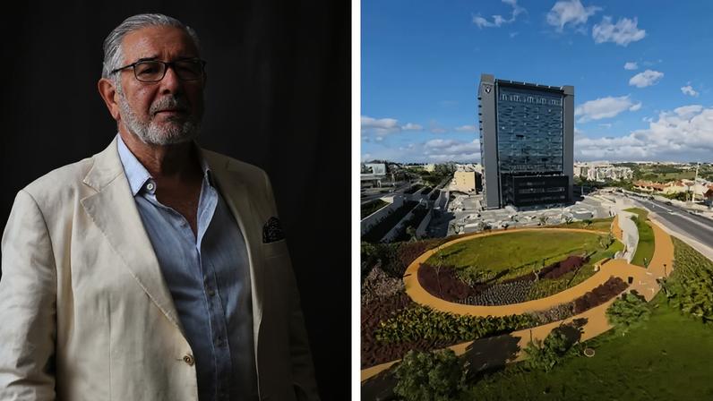 Isaltino Morais fez um vídeo recente no edifício. Está ansioso pela inauguração do Edifício Fórum, de 16 pisos, situado em frente ao centro comercial Oeiras Parque