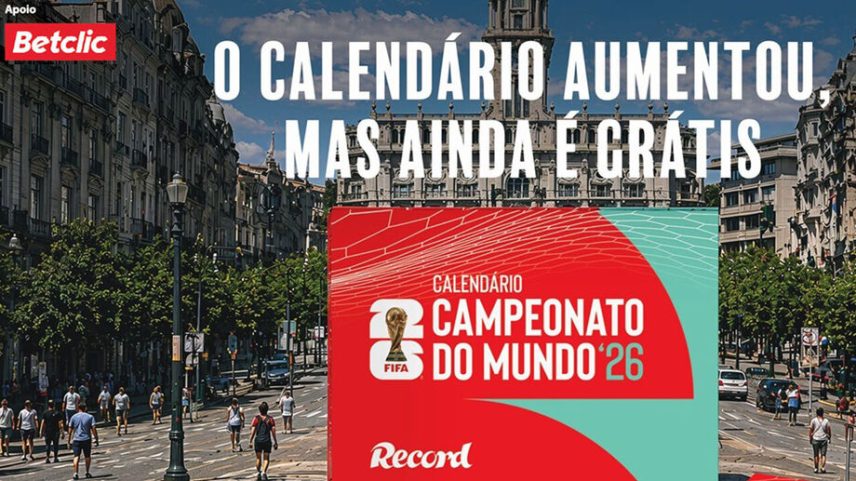 Calendário do Mundial grátis com o Record chega a 9 de junho