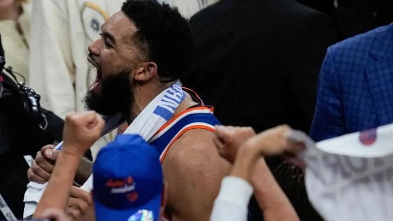 Karl-Anthony Towns a celebrar