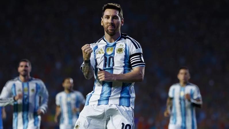 Lionel Messi marcou frente à Islândia