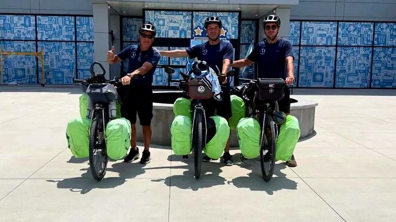 Trio pedala nove meses pela Argentina para disputar o Mundial de bicicletas
