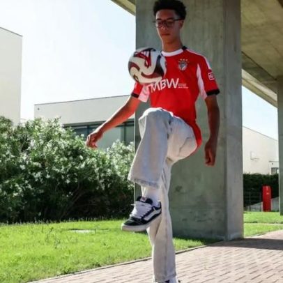 Jovem central assina contrato com o Benfica e mira chegar à equipa A
