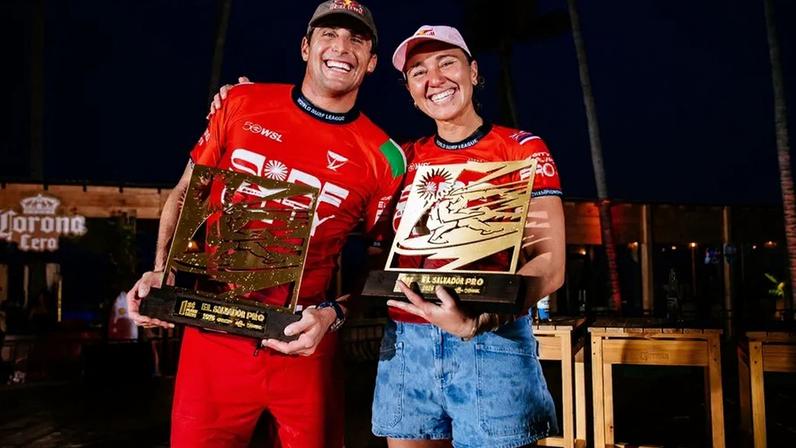 Carissa Moore e Leo Fioravanti vencem em El Salvador