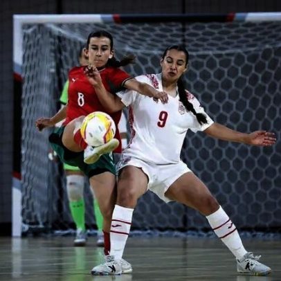 Seleção feminina sub-15 de futsal empata com Espanha