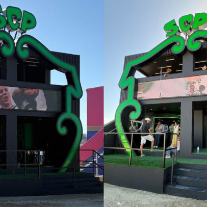 Stand do Sporting no Rock in Rio já está de pé e lembra o símbolo antigo