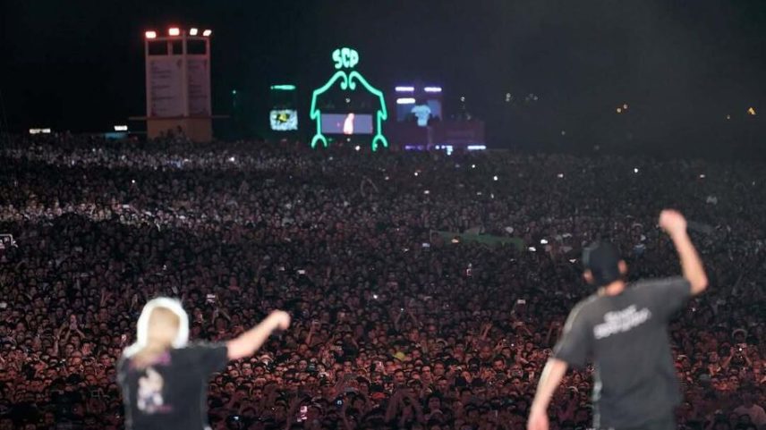 Baterista dos Linkin Park mostra símbolo do Sporting; adeptos vão ao rubro