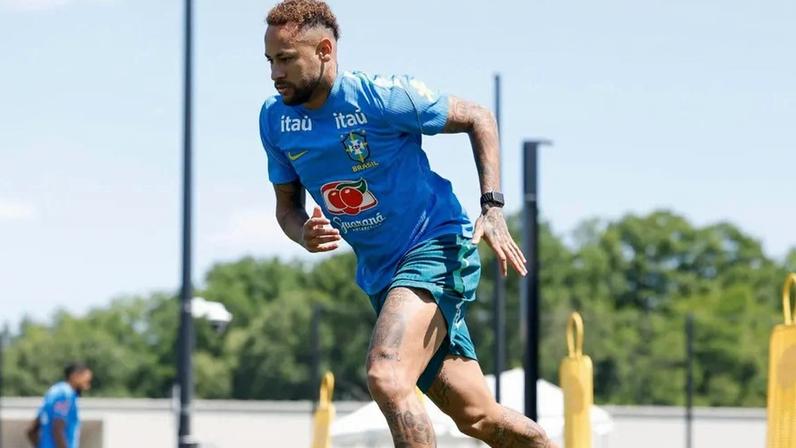 Neymar recuperado pode somar minutos frente à Escócia