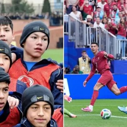 Ronaldo reencontra dois adolescentes uzbeques que conheceu há 17 anos no Mundial
