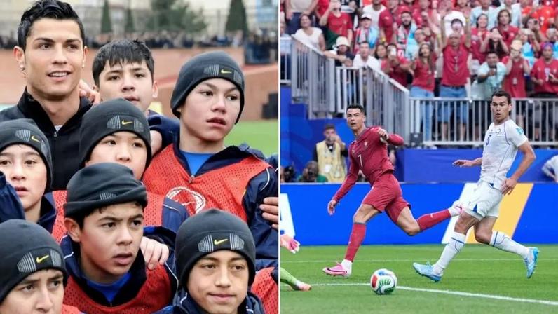 Ronaldo reencontra dois adolescentes uzbeques que conheceu há 17 anos no Mundial