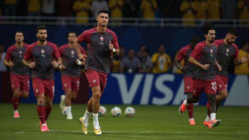 Cristiano Ronaldo e companhia aquecem para o duelo decisivo contra a Colômbia