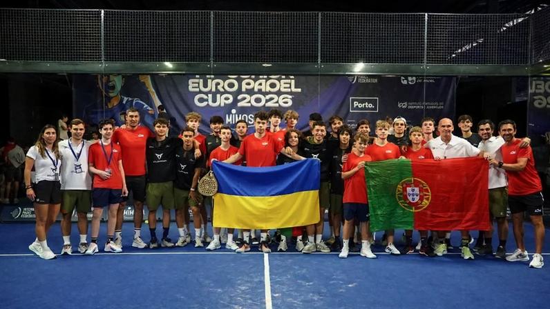 Portugal vence Ucrânia e aproxima-se da Final 8 do FIP Junior Euro Padel Cup 2026