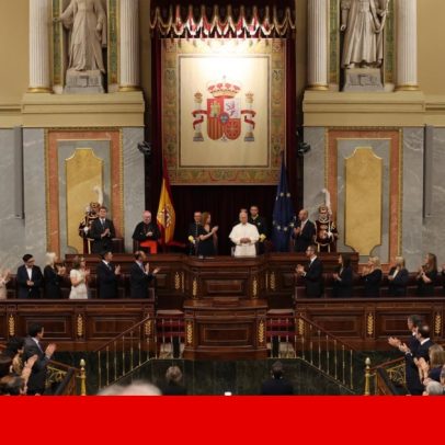 Papa denuncia discriminação de migrantes em discurso no Congresso espanhol