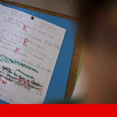 Brincadeira com folha amachucada ajuda escola a falar de bullying