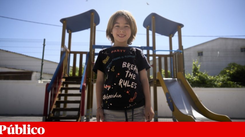 Frederico Pranto frequenta a pré-escola da aldeia há um ano. A família mudou-se do litoral para o interior do Algarve