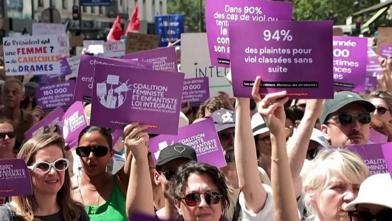 Milhares marcham na França contra violência sexual e pedem lei específica