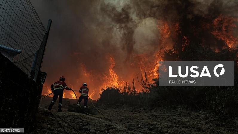 Incêndio que começou em Vouzela com cinco frentes ativas