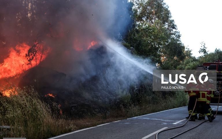 Fogo em Vouzela tem cinco frentes ativas e aproxima-se de aldeias