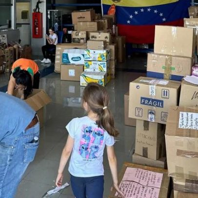 400 paletes de bens angariados para vítimas dos sismos na Venezuela