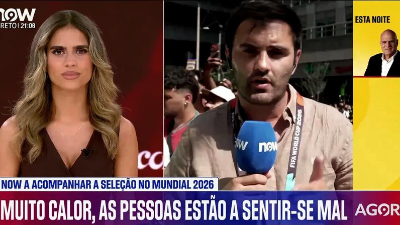 Enchente em Toronto junto ao hotel da Seleção Nacional horas antes do jogo contra a Croácia