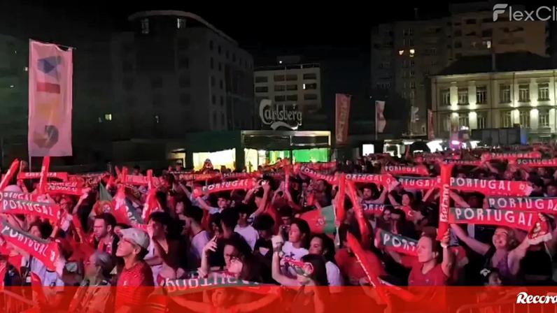 Momentos antes do apito inicial do Portugal-Croácia
