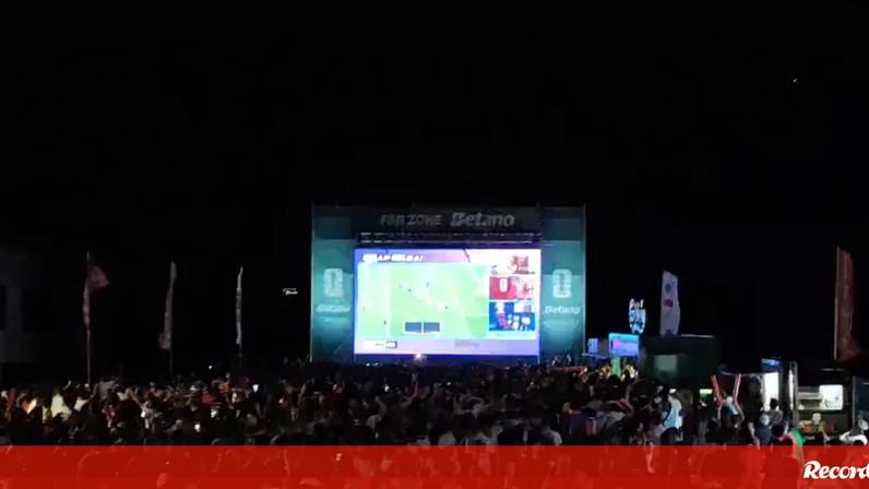 Enorme festa: golo anulado à Croácia ao cair do pano faz explodir Fan Zone em Gaia