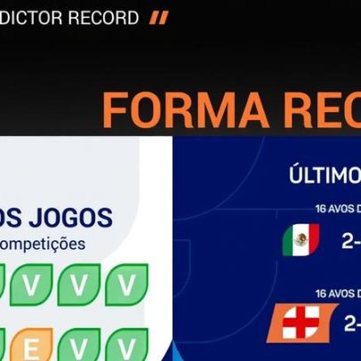 México e Inglaterra: duelo equilibrado sem favorito claro