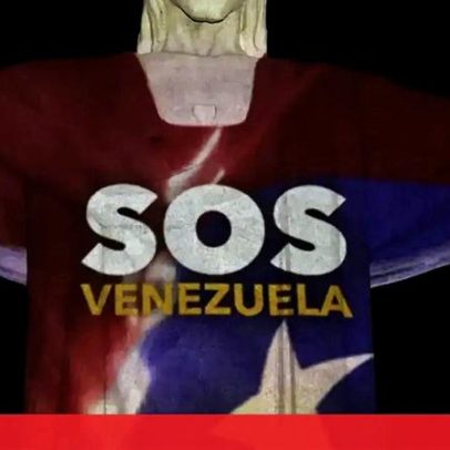 Cristo Redentor ilumina com mensagem de apoio às vítimas dos sismos na Venezuela