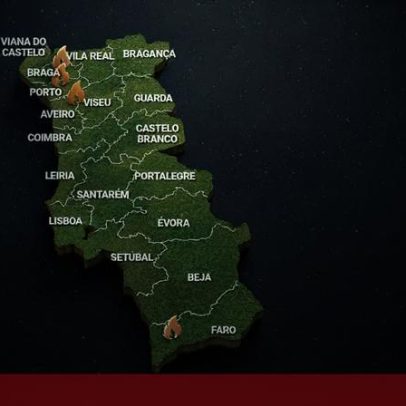 Incêndios ativos em Portugal: ponto de situação