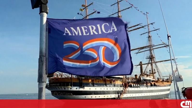 Veleiro italiano histórico destaca-se nas celebrações do 250º aniversário EUA