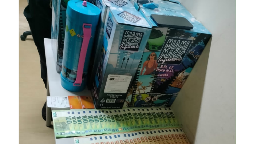 Suspeita tinha 14 botijas de óxido nitroso