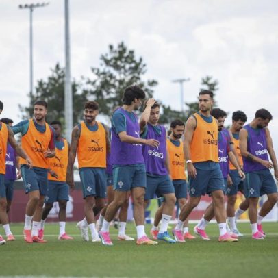 Portugal inicia treino com oito jogadores no ginásio, Ronaldo entre eles