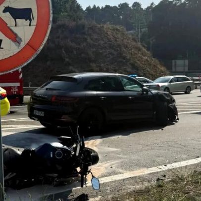 Morto e dois feridos em colisão entre moto e carro em Paredes