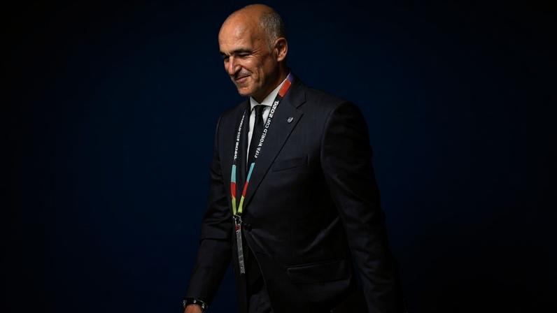 Roberto Martínez na chegada ao estádio