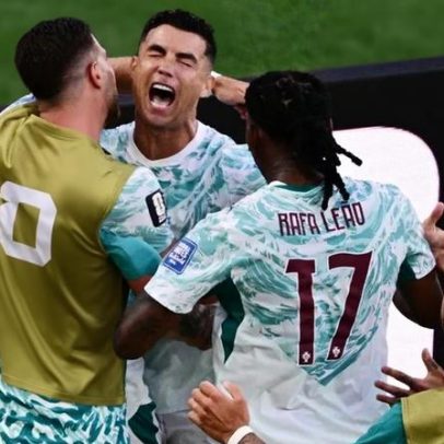 Cristiano Ronaldo marca na fase de eliminação do Mundial frente à Croácia