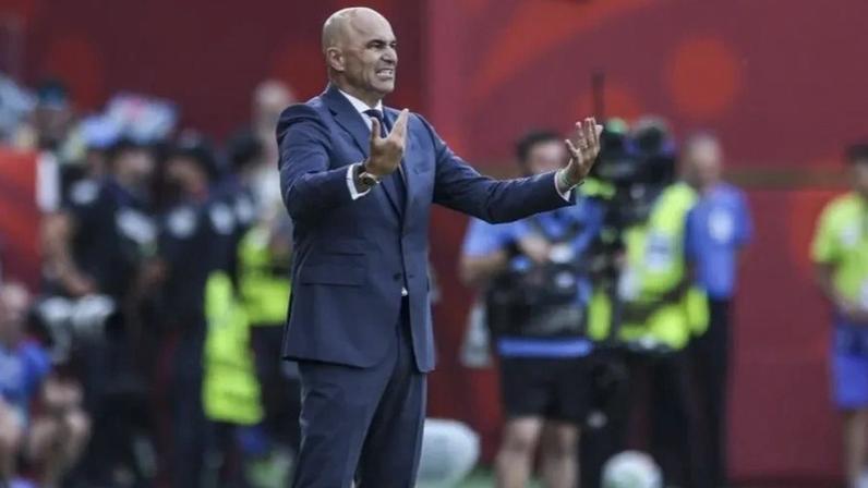 Roberto Martínez no jogo com a Croácia