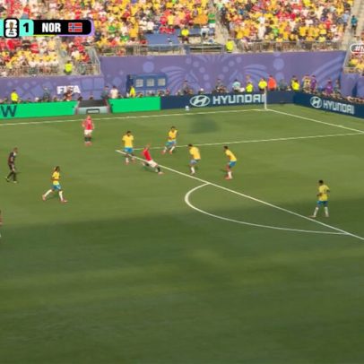 Golaço de Haaland amplia a vantagem da Noruega sobre o Brasil